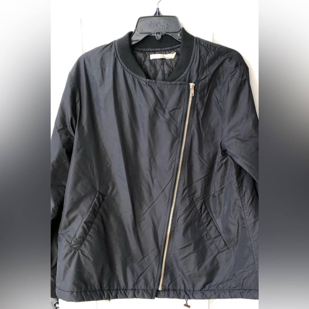 Ellison Brand Black Jacket with Gold Zipper-Size Small